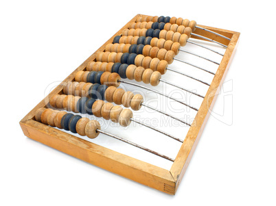 old wooden abacus close up