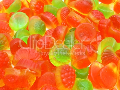 Fruit candy multi-colored all sorts, a background