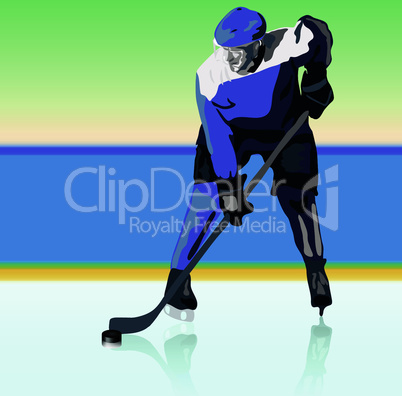 Ice hockey players. Vector illustration