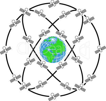space satellites in eccentric orbits around the Earth.