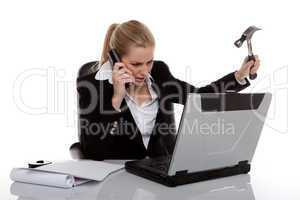 frustrated businesswoman