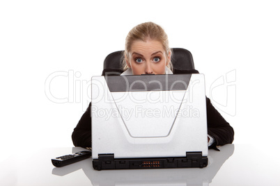 businesswoman on laptop