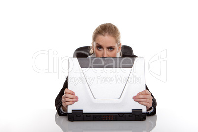 businesswoman on laptop