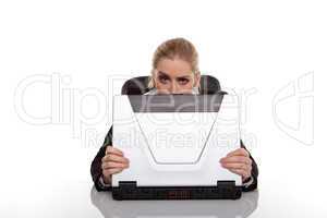 businesswoman on laptop
