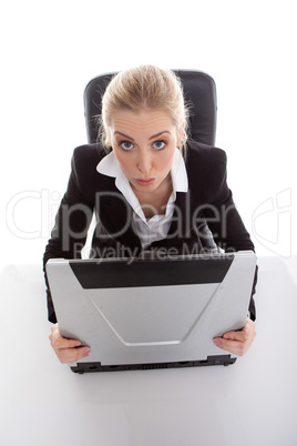 businesswoman on laptop