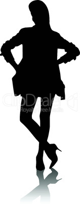 Vector - Silhouette fashion girls