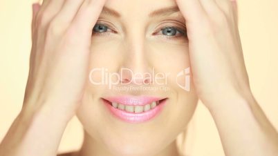 closeup of smiling woman