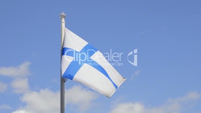 Finnish Flag, Blue Sky