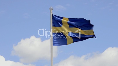 Sweden flag, Blue sky