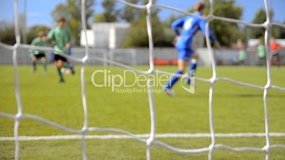 Match of a local youth football (soccer) team