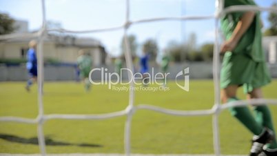 Match of a local youth football (soccer) team