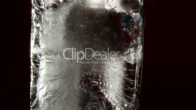 Alien in ice cube, rotate