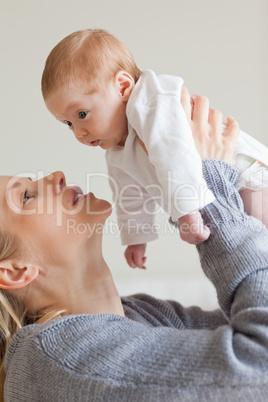 Mom holding her baby