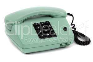 old light green telephone
