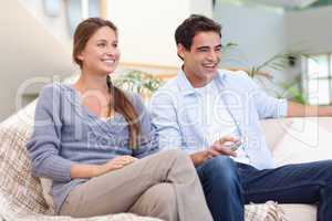 Couple watching TV