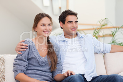 Couple watching a movie