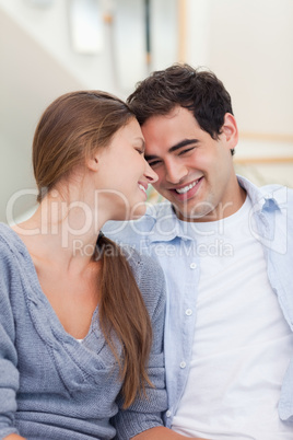 Portrait of a lovely couple looking at each other
