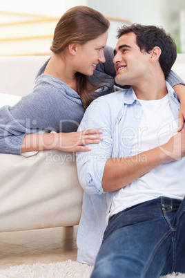 Portrait of an in love couple embracing each other