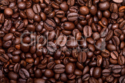 Roasted coffee beans background