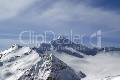 View from the ski slope on Mount Elbrus