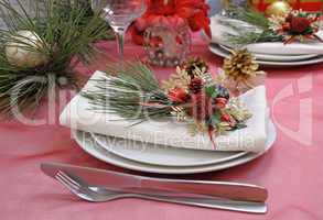 Table setting for Christmas and New Year