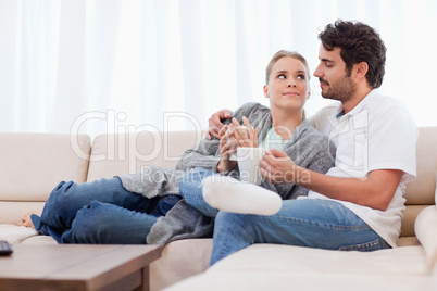 Couple having a cup of coffee