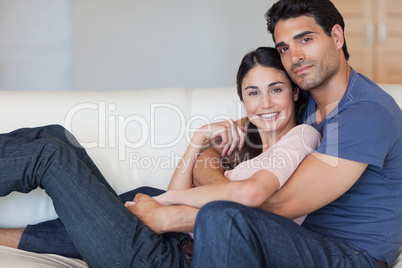 Lovely young couple posing