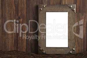 Dark brown wooden framework