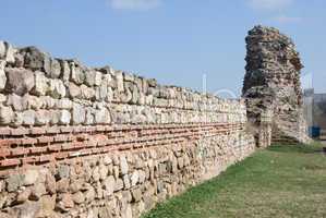 The fotress wall in Hissar, Bulgaria