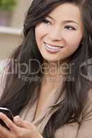 Beautiful Asian Chinese Woman Using Smart Phone