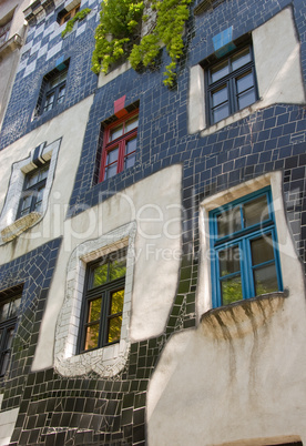 Colorful Facade  (close up)- Hundertwasser House - Vienna
