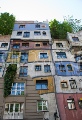 Hundertwasser Facade - view from the street