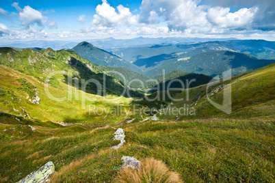 Carpathian mountains landscape in Ukraine