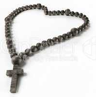 Religion and love: black chaplet or rosary beads