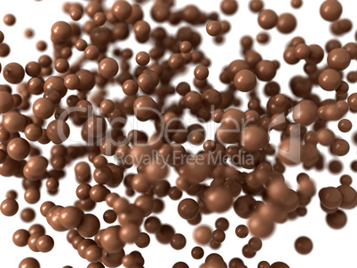 Sweet chocolate bubbles with shallow DOF