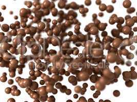 Sweet chocolate bubbles with shallow DOF