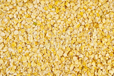 The texture of the yellow pea flakes