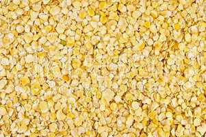 The texture of the yellow pea flakes