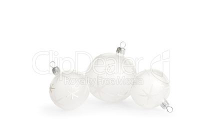White Christmas Baubles