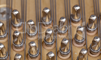 Piano strings in macro