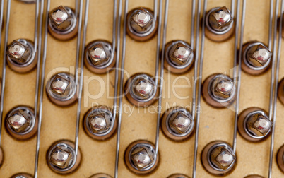 Piano strings in macro