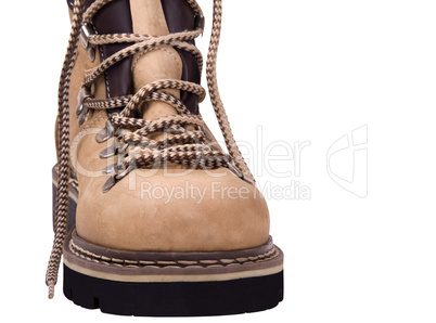 Hiking boot isolated on white background