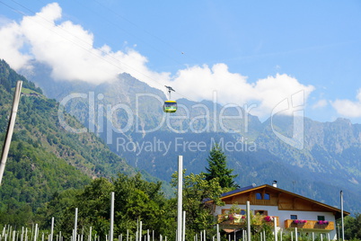 Kabine der Texelbahn im Vinschgau