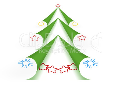 Green Christmas Tree form