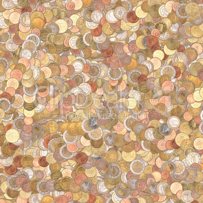 Euro coins background