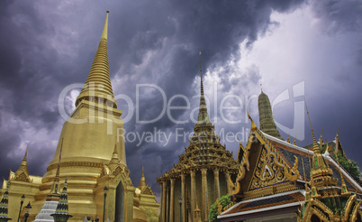 Thai Temple and Sky Colors