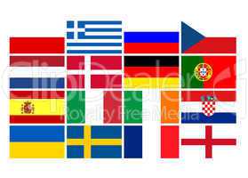 Flaggen Fußball Europameisterschaft 2012