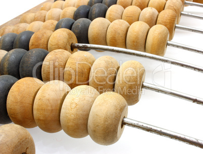 old wooden abacus close up