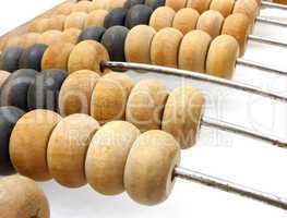 old wooden abacus close up