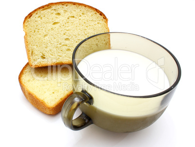 Black bread with milk